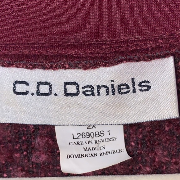 CD Daniels Fuzzy Texture Zip Front Jacket Sz 2X - Picture 3 of 6
